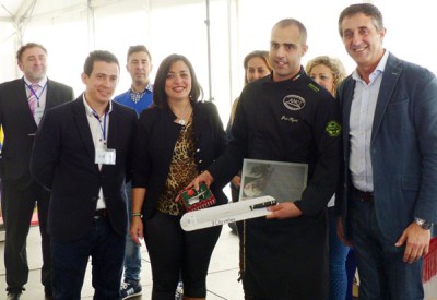 Pablo Montiel de Sevilla ha ganado el premio del Concurso de Cortadores de Jamón.