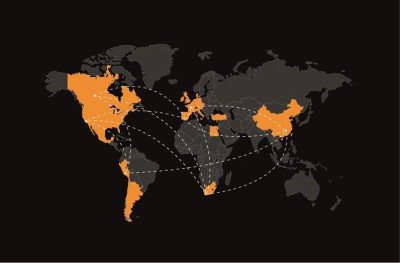 Mapa en el que se muestra la expansión en la comercialización de la variedad de mandarinas Tango.